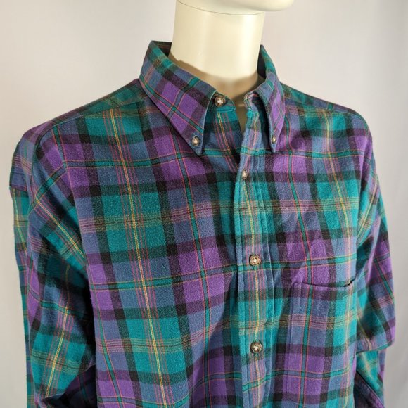 โSOLD!โ Sero Vintage Purple Plaid Shirt - Picture 2 of 3